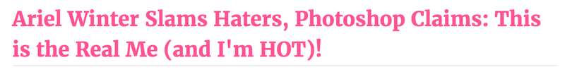 Illustration for article titled Some Things Ariel Winter Has Slammed